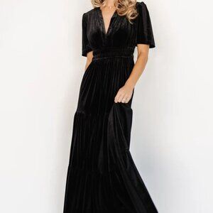 Baltic Born Artemis Velvet Maxi Dress Black Size S